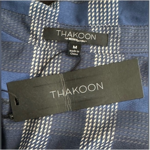 Thakoon Ombre Degraded Check Belted Long Sleeve Mini Dress Tunic Size Medium New - Picture 9 of 10